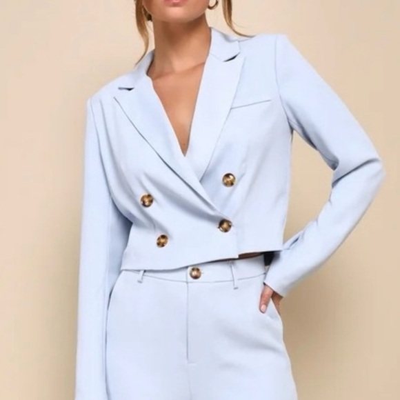 Lulu's blue blazer size M - Picture 1 of 7